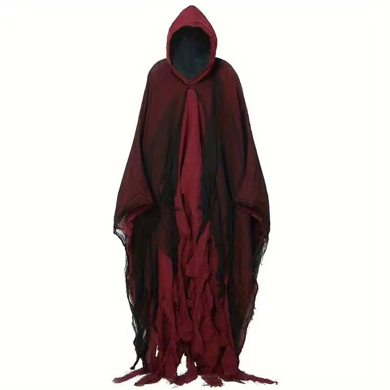 Halloween Witch Cloak Skull-patterned Clothes Death Costume Props