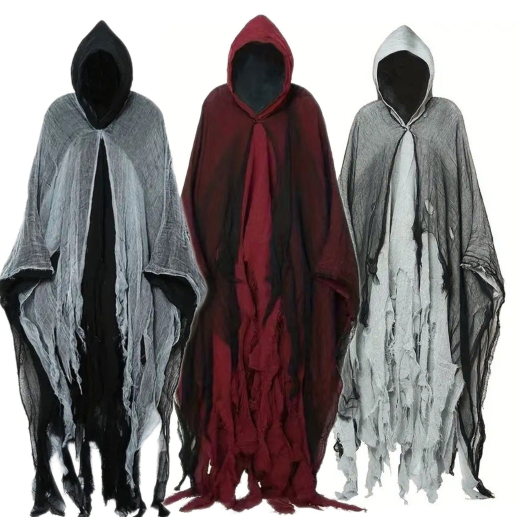 Halloween Witch Cloak Skull-patterned Clothes Death Costume Props