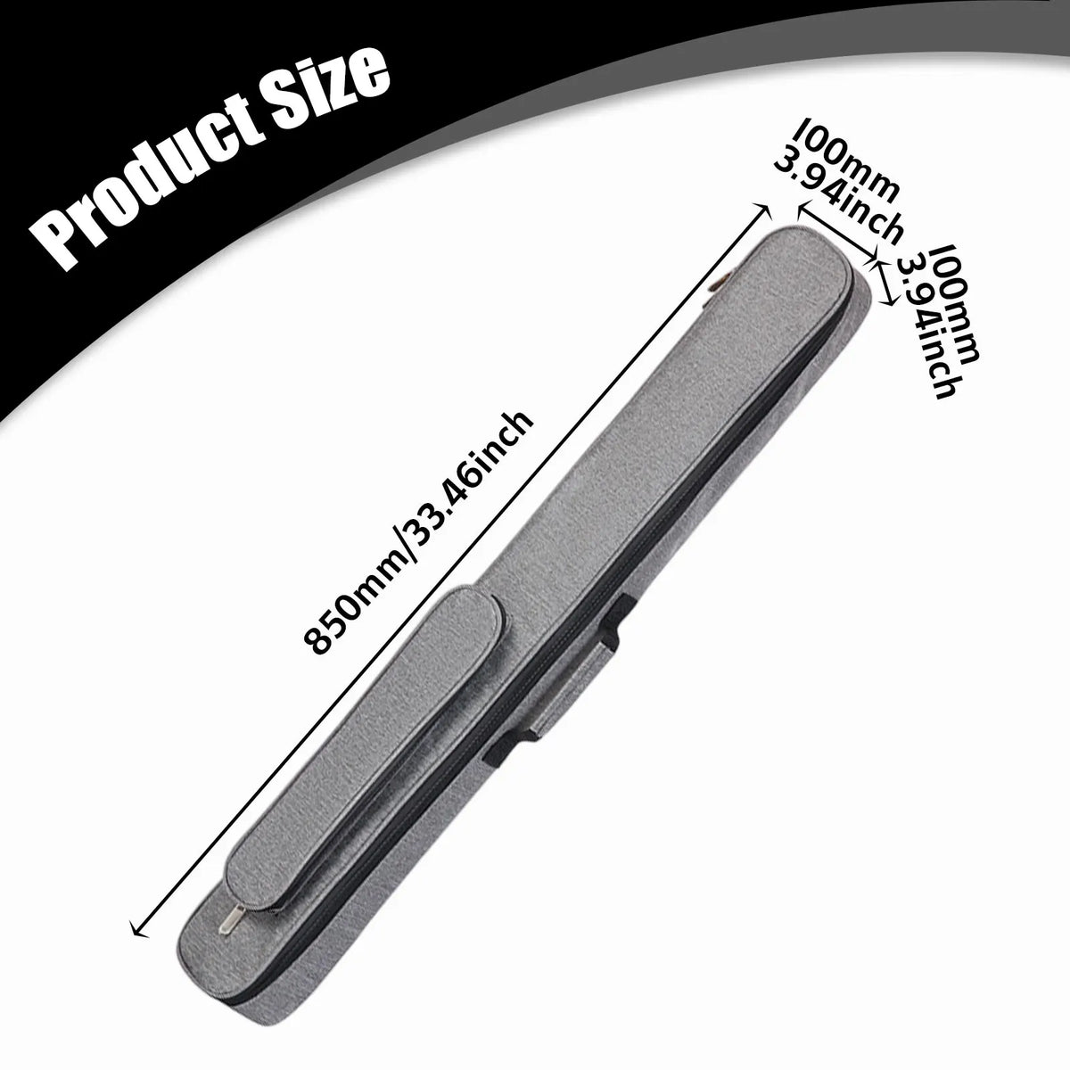 Billiards Pool Cue Case with Handle Storage Pouch for Club Traveling Outdoor,Portable Container Carrying for 2 Butts and 2 Shaft