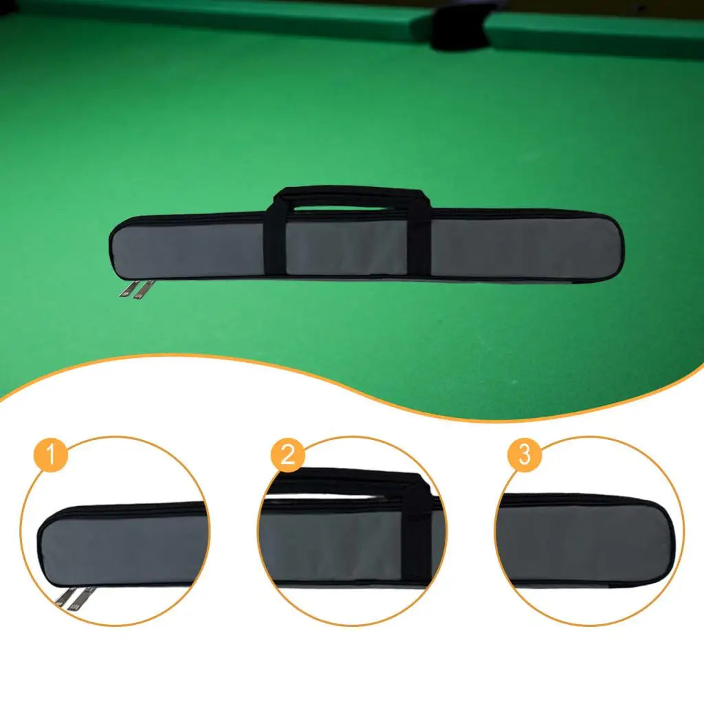 Pool Cue Case Portable Handle with Adjustable Shoulder Strap 2 Cues Capacity 1/2 club Jointed Pool Cue Protector Player Gift
