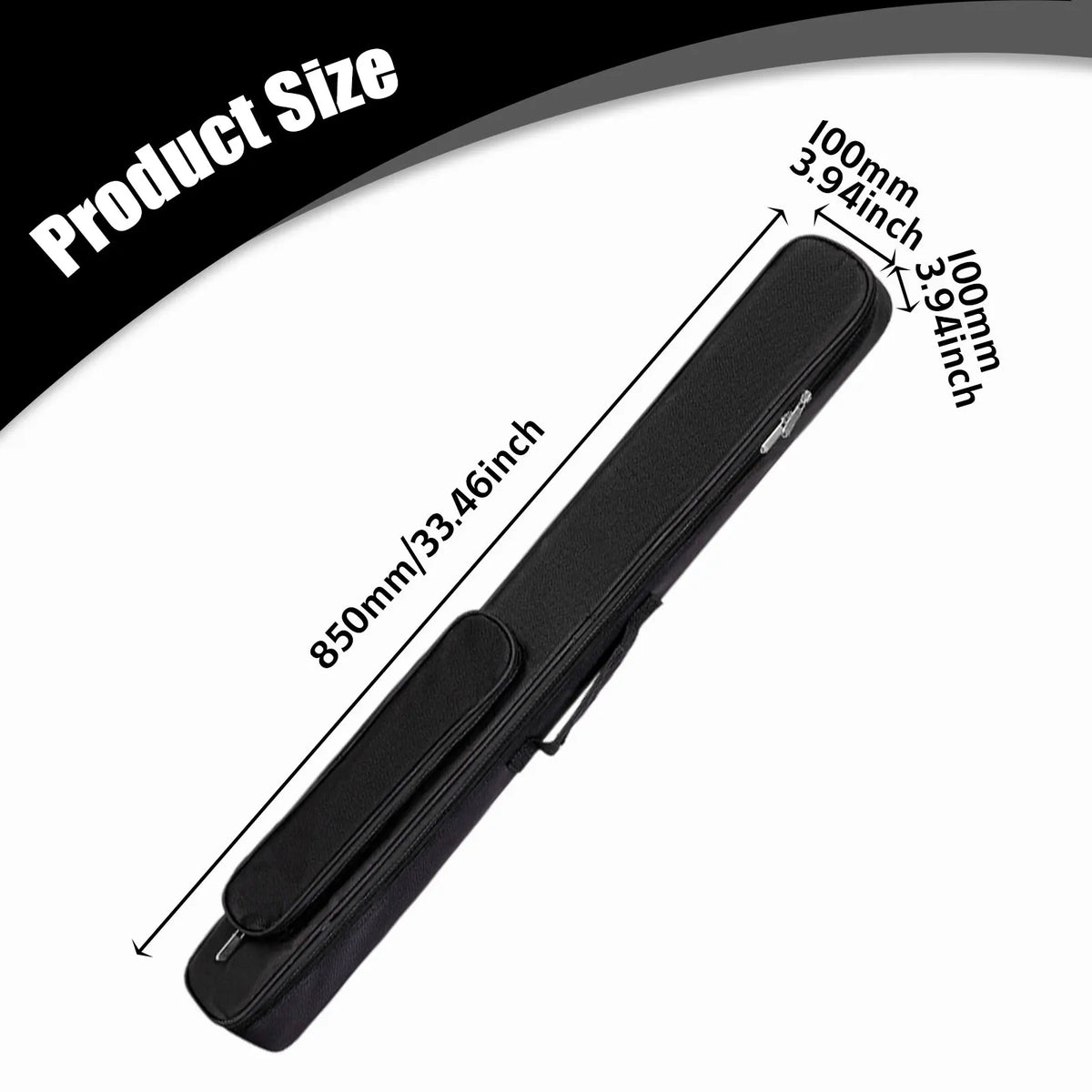 Billiards Pool Cue Case with Handle Storage Pouch for Club Traveling Outdoor,Portable Container Carrying for 2 Butts and 2 Shaft