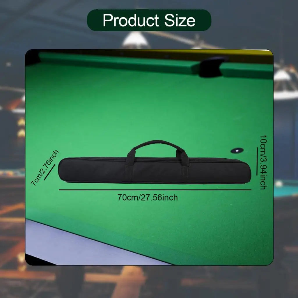 Pool Cue Case Portable Handle with Adjustable Shoulder Strap 2 Cues Capacity 1/2 club Jointed Pool Cue Protector Player Gift