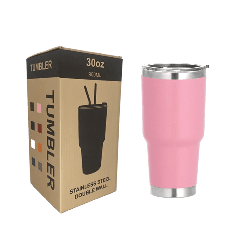 30oz Stainless Steel Tumblers – Insulated Travel Mug with Lid