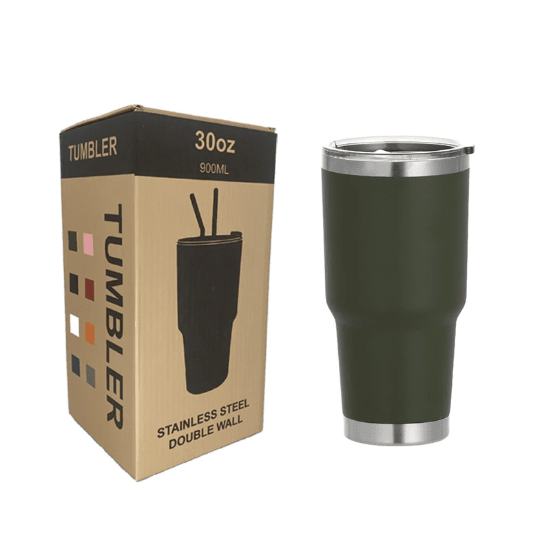 30oz Stainless Steel Tumblers – Insulated Travel Mug with Lid