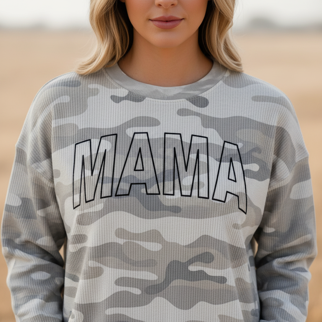 Mama Outline Grey (Front)
