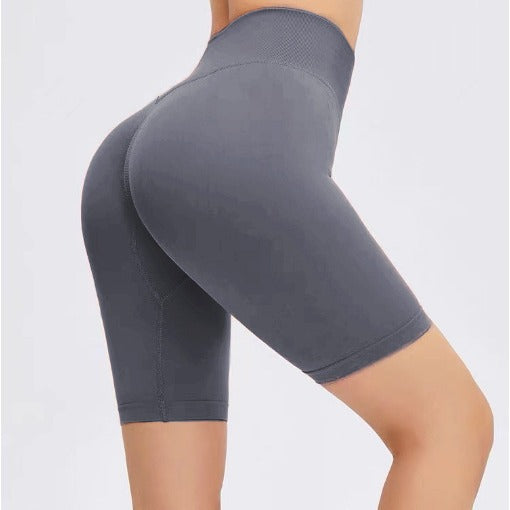 European and American Style Peach Hip Fitness Shorts Women's Sports Tight Hip Lifting Pants High Waist Seamless Yoga Shorts