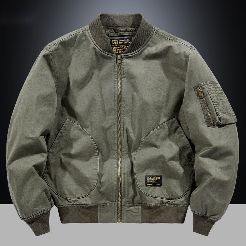 American Retro New Baseball Uniform Jacket Men's Autumn and Winter Bomber Jacket Men's Casual Workwear Top Men's Style