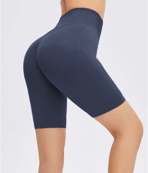 European and American Style Peach Hip Fitness Shorts Women's Sports Tight Hip Lifting Pants High Waist Seamless Yoga Shorts