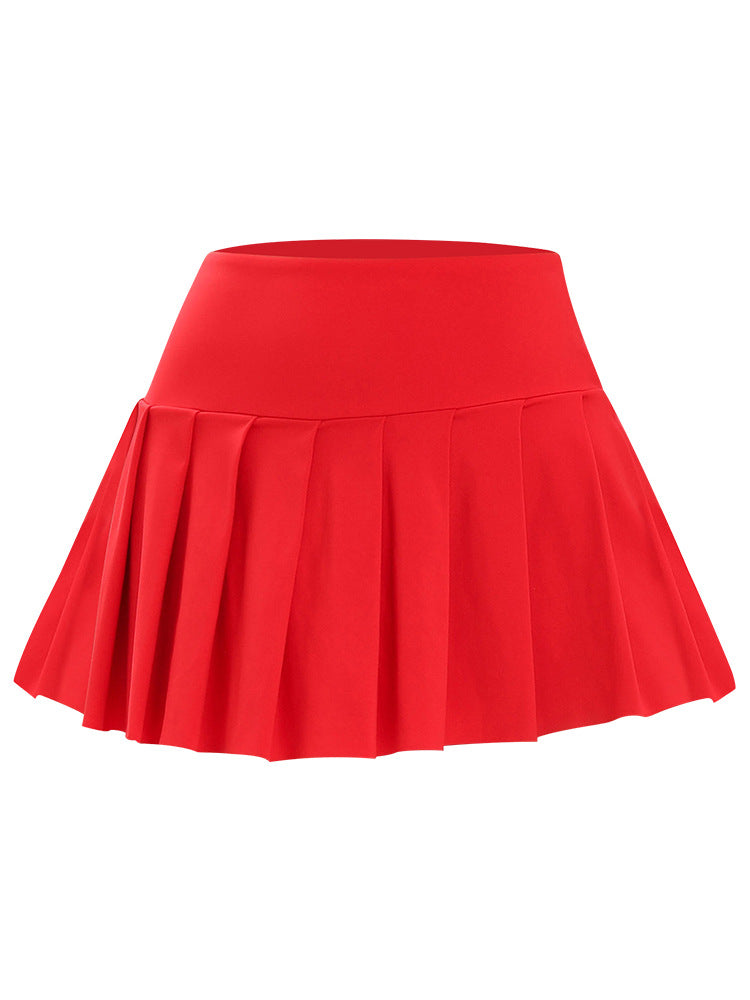 Sun Protection and Anti-Exposure Running Sports Skirt Quick-Drying Fitness Yoga Tennis Skirt Pleated Badminton Golf Skirt