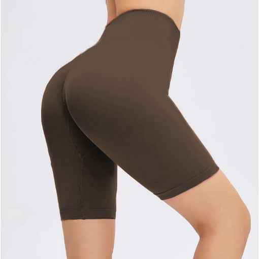European and American Style Peach Hip Fitness Shorts Women's Sports Tight Hip Lifting Pants High Waist Seamless Yoga Shorts