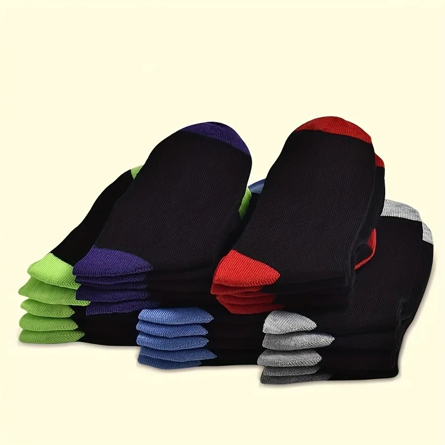 30 pairs of colorful children's socks for ages 1-14, casual and simple, with great elasticity, comfortable and durable