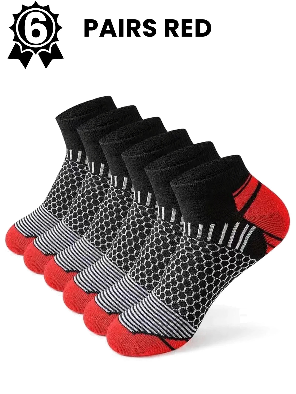 12Pairs High Qualit Athletic Socks Men's Ankle Socks Running Cyclling Waist Honeycomb Design And Firm Sports Leisure Socks Gifts