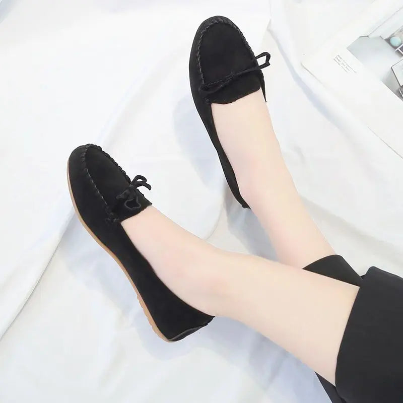Fashion Women Shoes Slip on Loafers for Ballet Flats Women Suede Casual Sneakers Zapatos Mujer Flat Shoes for Mom Shoes autumn