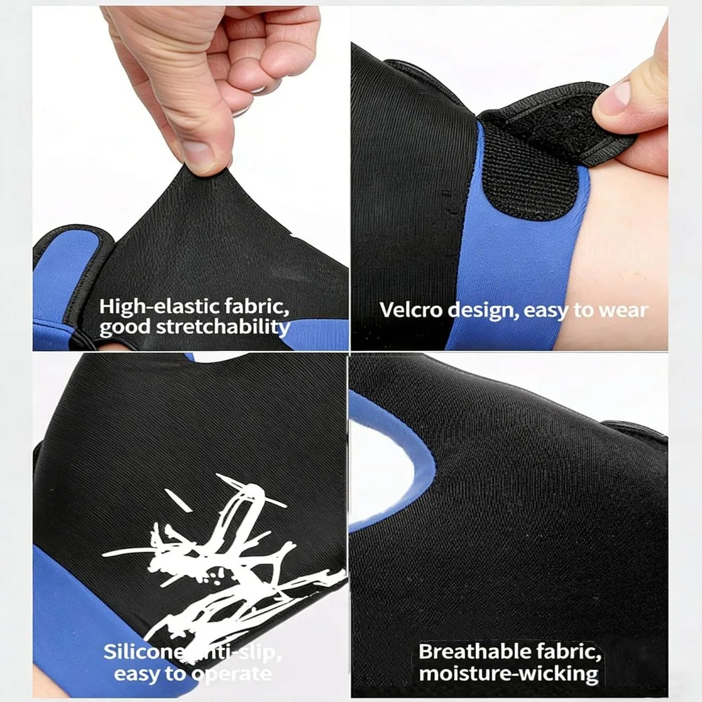 1Pc Polyester Fiber Billiards Gloves Breathable Wear-resistant Billiards Accessories Antiskid Thickening Three Finger Gloves