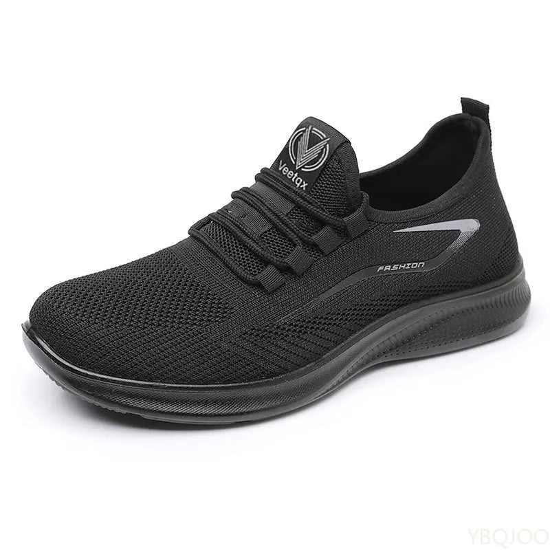 Men's Trendy Flat Bottom shoes Mesh Non Slip Lace Up Casual comfortable Shoes Lightweight Fashion Running Men sneakers