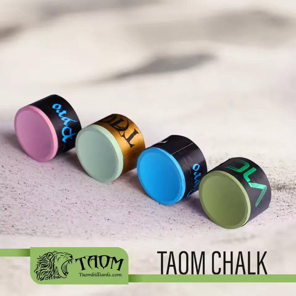 TAOM Chalk V10/Pyro Billiard Round Chalk Blue/Green/Pink Colors Professional Chalk Snooker Pool Chalk Billiards Accessories