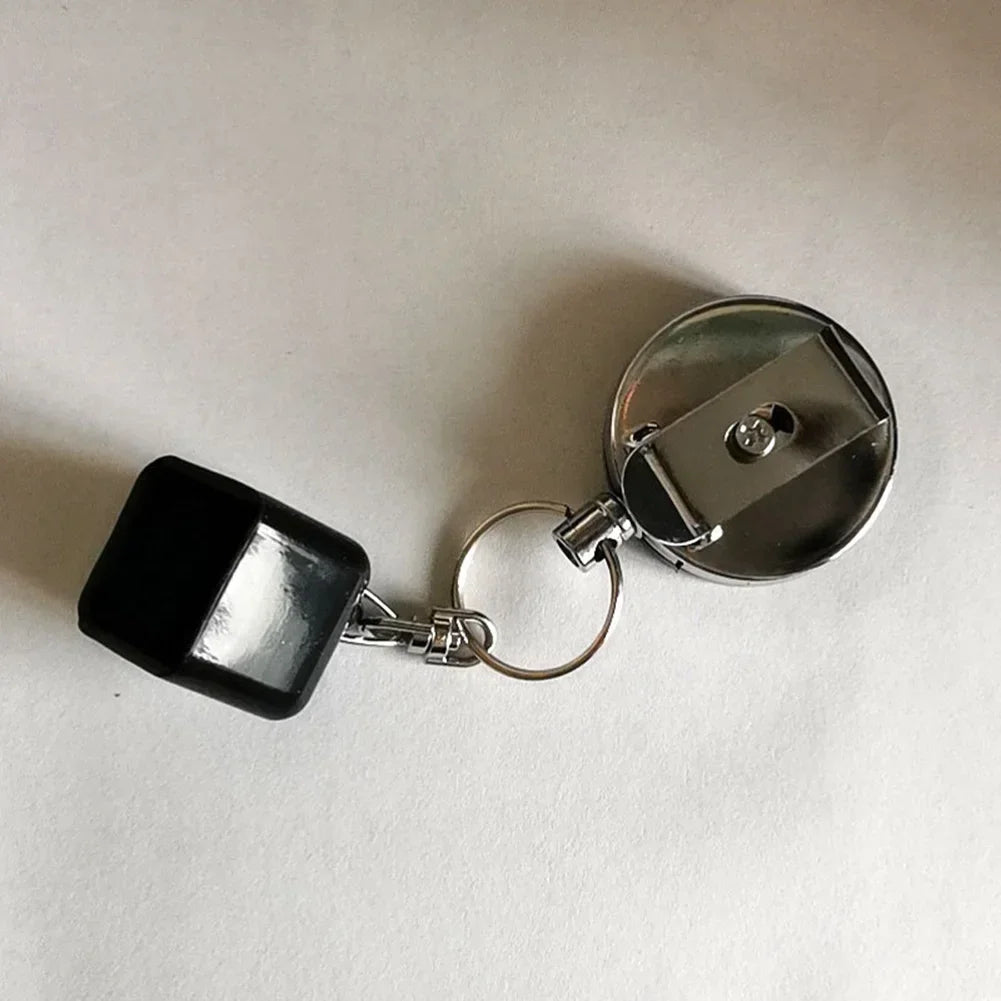 Billiard Telescoping Chalk Holder Snooker Pool Cue Chalk Holder Keychain Retractable Rope Chalks Holder With Mounting Clip