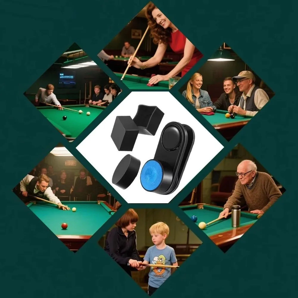 Magnetic Billiard Chalk Holder Leak-Proof Silent Billiard Cue Chalk Case with Clip Pool Cue Chalk Pouch Billiards Accessories