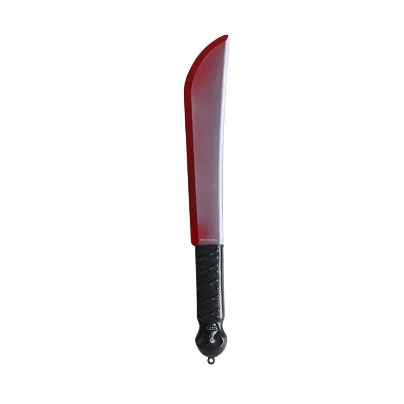 Halloween Decoration Faked Bloody Sharp Knife Props Horror Cosplay Plastic Toy Simulation Knife Halloween Party Supplies