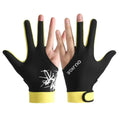 1Pc Polyester Fiber Billiards Gloves Breathable Wear-resistant Billiards Accessories Antiskid Thickening Three Finger Gloves