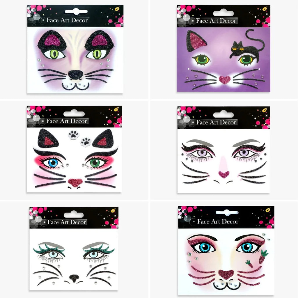 Halloween Carnival Party Face Stickers Animal Face Stickers Valentine's Day Face Stickers Makeup Stickers Children's Stickers