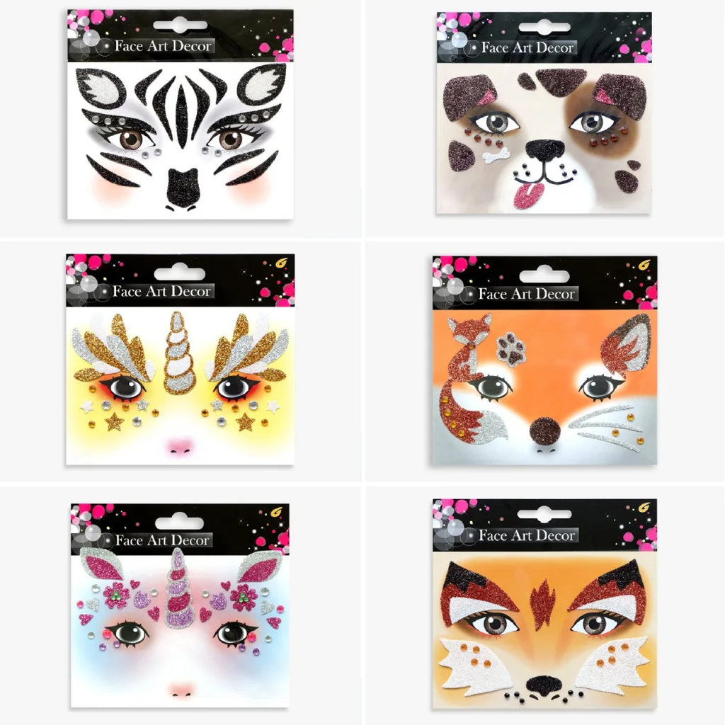 Halloween Carnival Party Face Stickers Animal Face Stickers Valentine's Day Face Stickers Makeup Stickers Children's Stickers