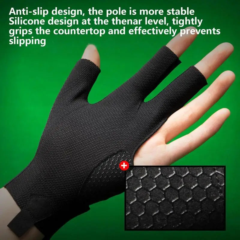 Billiards Gloves Non-Slip Breathable Soft And Lightweight Pool Table Accessories Gloves For Women Men Teens Billiards Lovers