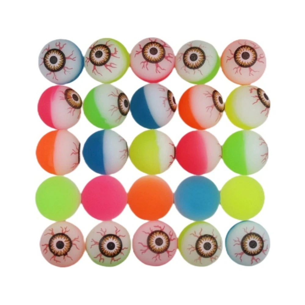 10-30 Pcs 25mm Eyes Outdoor Elastic Ball for Birthday Halloween Prank Carnival Party Gift Pinata Gift Bag Treasure Box Filling