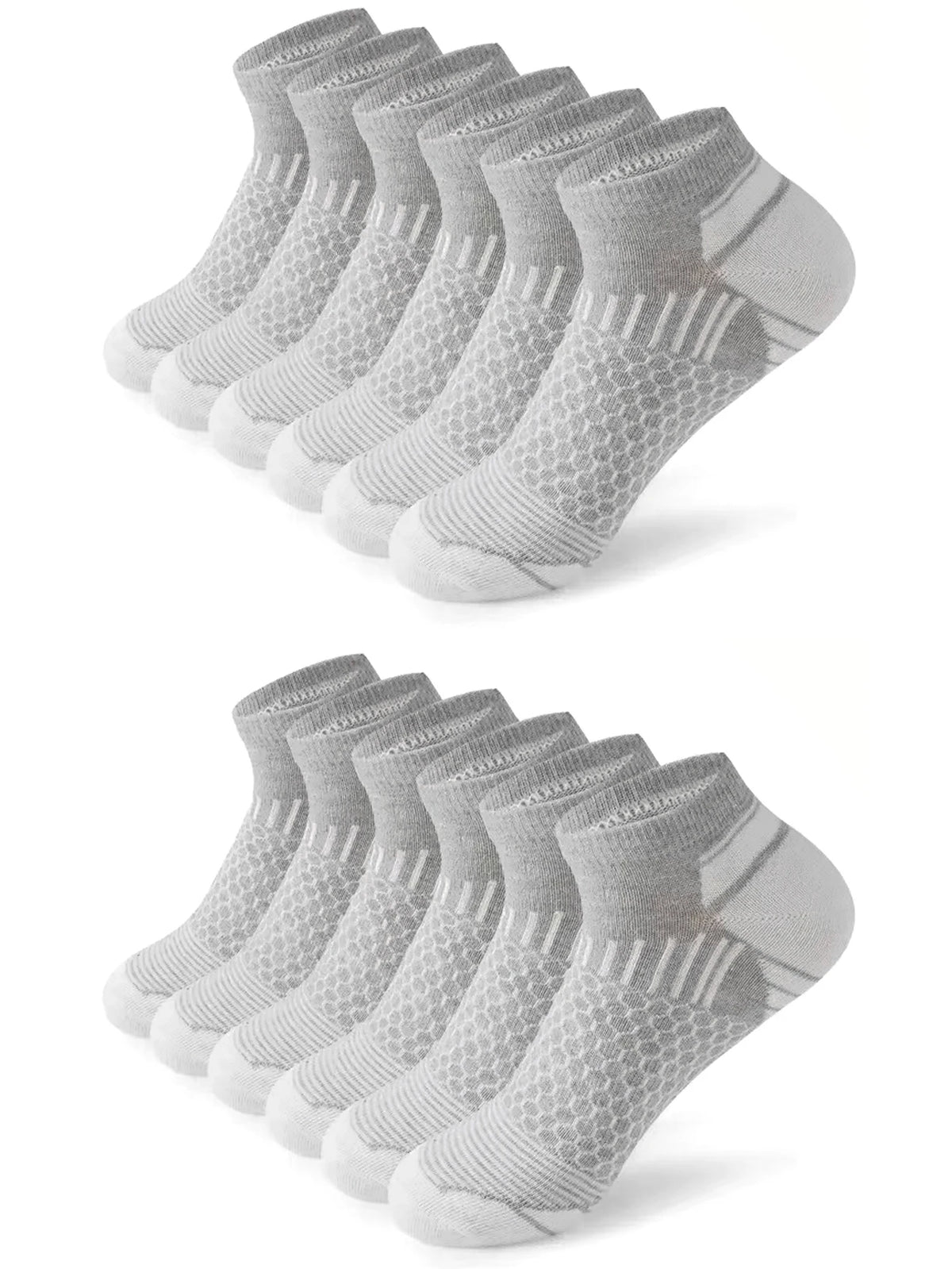 12Pairs High Qualit Athletic Socks Men's Ankle Socks Running Cyclling Waist Honeycomb Design And Firm Sports Leisure Socks Gifts