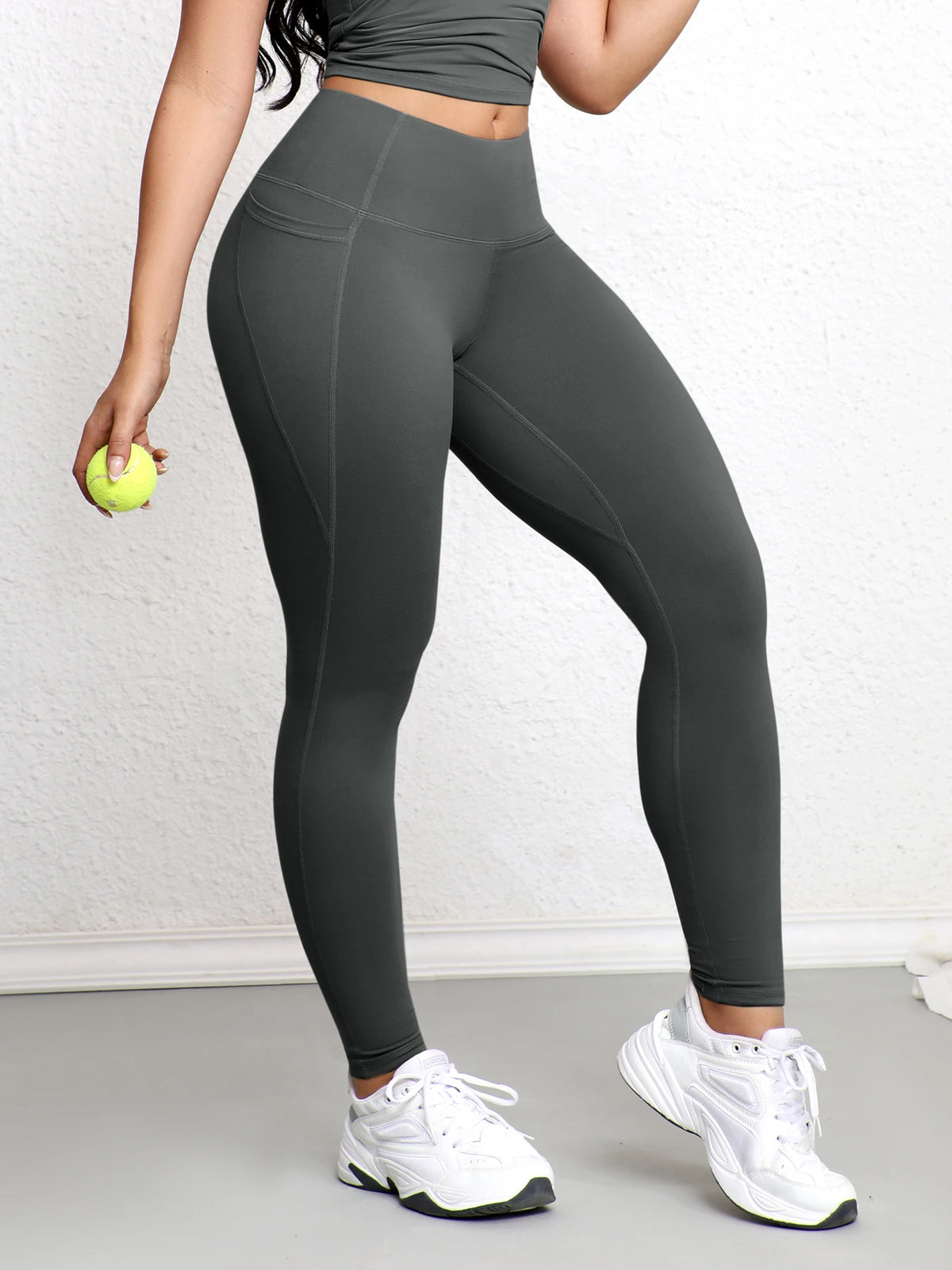 Women Yoga Fitness Leggings With Pocket High Waist Tights Gym Workout Running Stretchy Sexy Butt Liftting Casual Skinny Pants