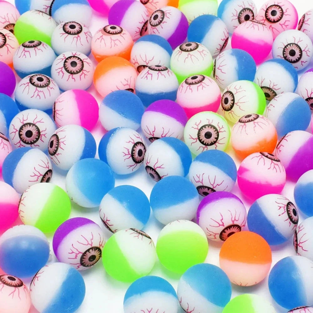 10-30 Pcs 25mm Eyes Outdoor Elastic Ball for Birthday Halloween Prank Carnival Party Gift Pinata Gift Bag Treasure Box Filling