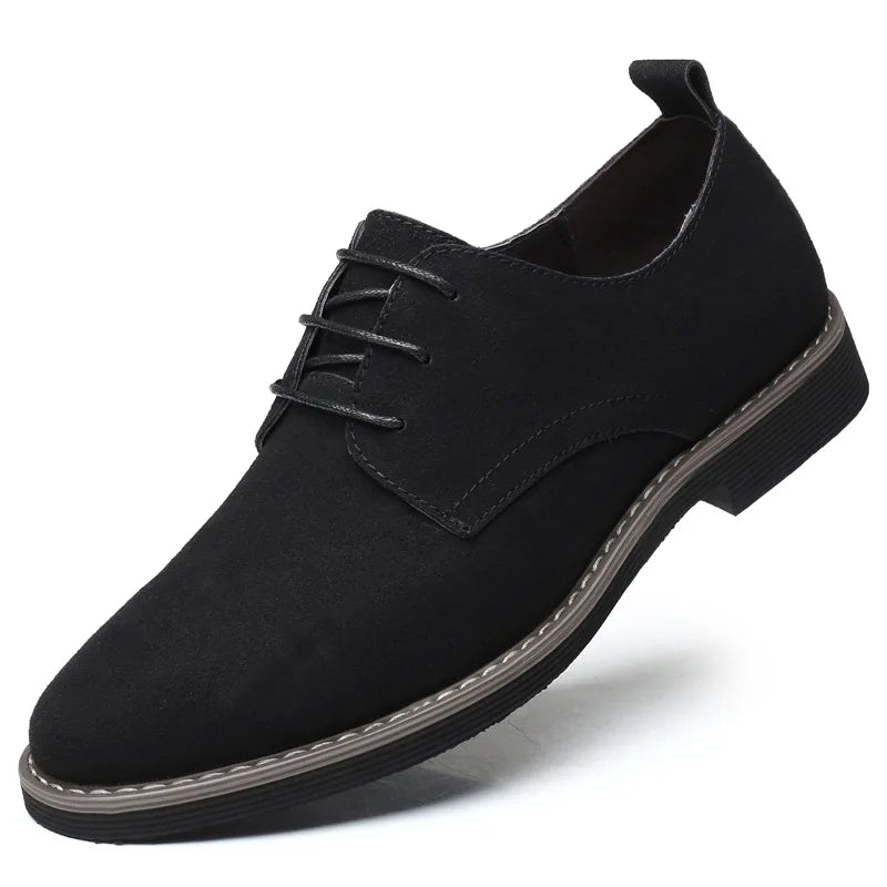Mens Dress Shoes Legitimate Leather Shoe PU Suede Casual Men Designer Social Male Black Business Luxury Men's Wedding Summer Man