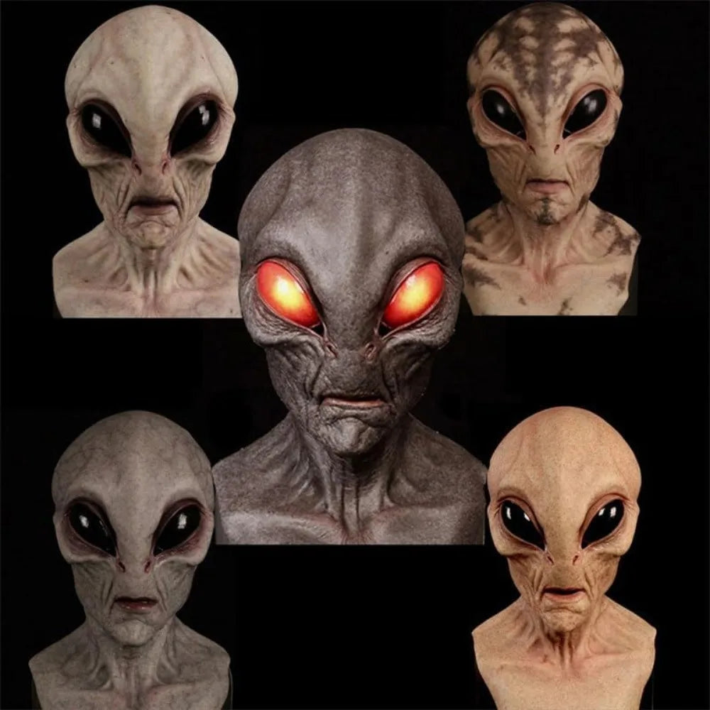 Halloween Alien Scary Mask Horrible Alien Supersoft Mask Horror Mask Creepy Party Funny Cosplay Prop Masks Decoration Props