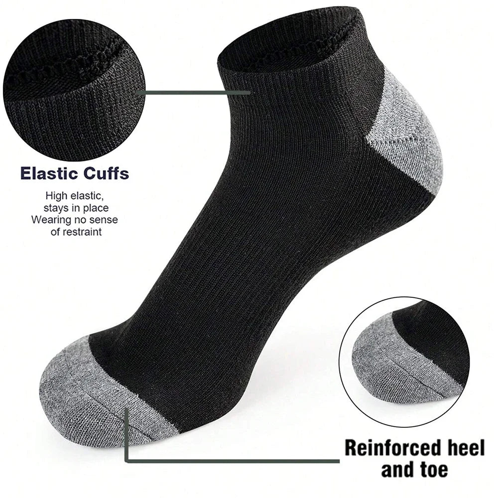 10 Pairs Of Comfortable Breathable Socks Sweat Absorbing Odor Proof Low Cut Solid Color Socks Suitable For Outdoor Activities