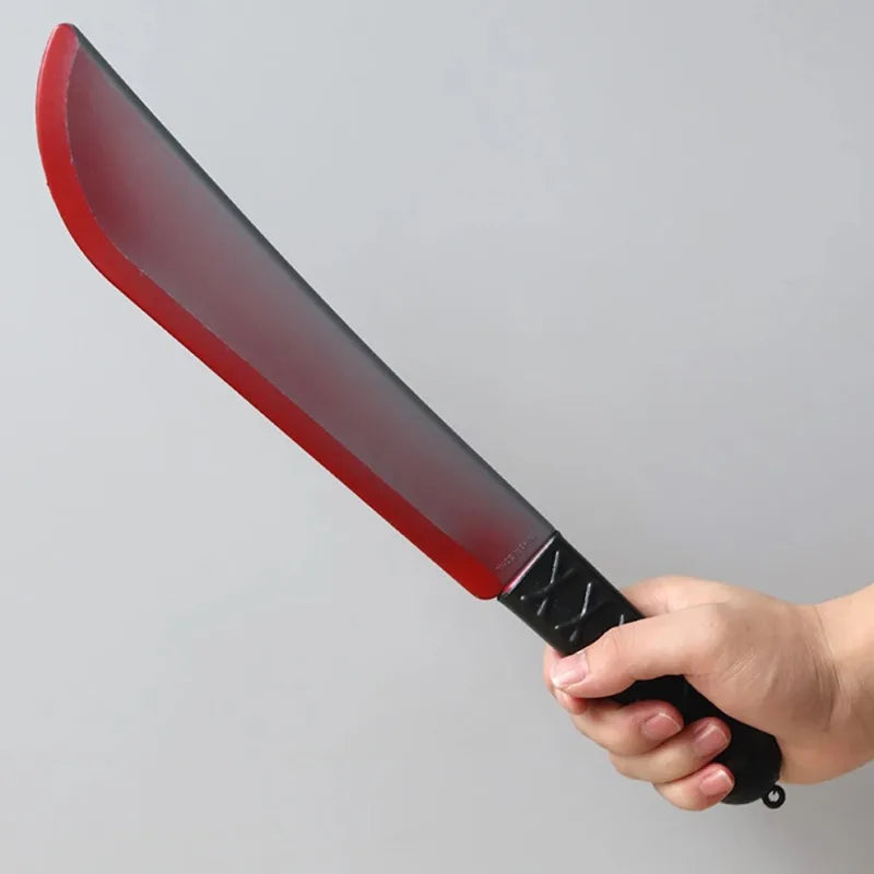 Halloween Decoration Faked Bloody Sharp Knife Props Horror Cosplay Plastic Toy Simulation Knife Halloween Party Supplies