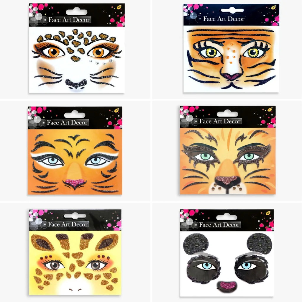 Halloween Carnival Party Face Stickers Animal Face Stickers Valentine's Day Face Stickers Makeup Stickers Children's Stickers