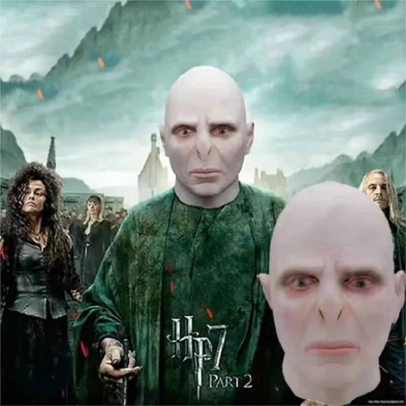 Horror Thriller Bald Latex Mask Halloween Mask for Adult Voldemort Mask Dobby The Elf Mask Kids Hood Harry Movie Cos