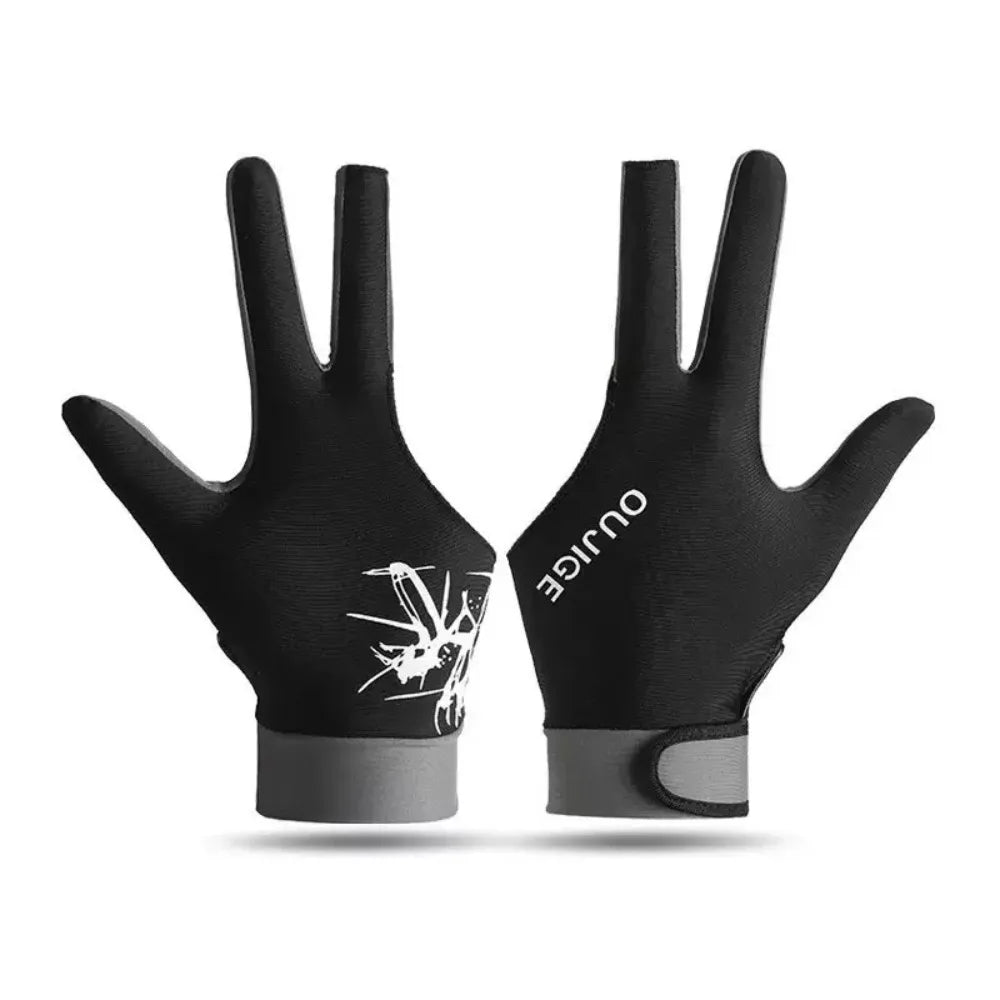 1Pc Polyester Fiber Billiards Gloves Breathable Wear-resistant Billiards Accessories Antiskid Thickening Three Finger Gloves