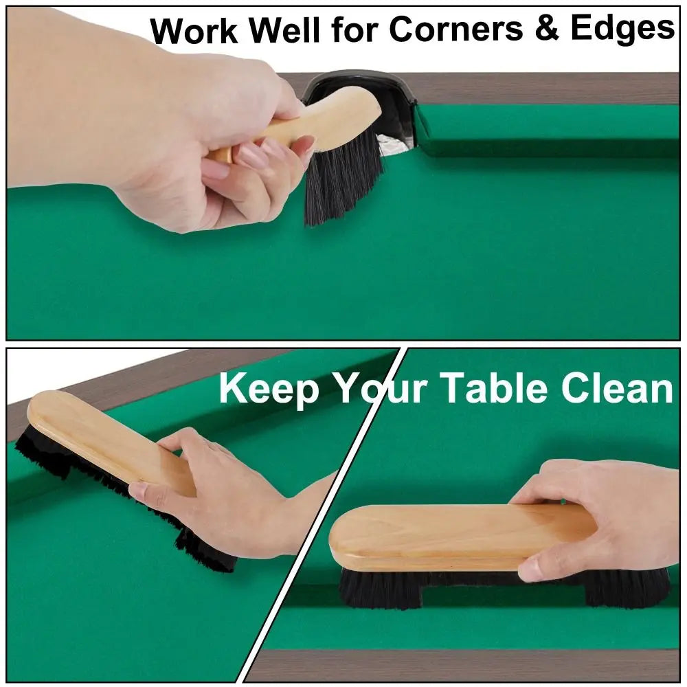 Solid Wood Billiards Table Brush Multifunction Durable Table Tennis Flat Clean Maintenance Billiards Accessories Billiards Room
