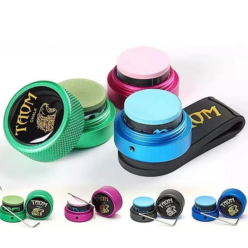 Magnetic Snooker Pool Billiard Chalk Holder Rubber Leather Clip Portable Pool Billiards Powder Holder Chalk Billiards Accessorie