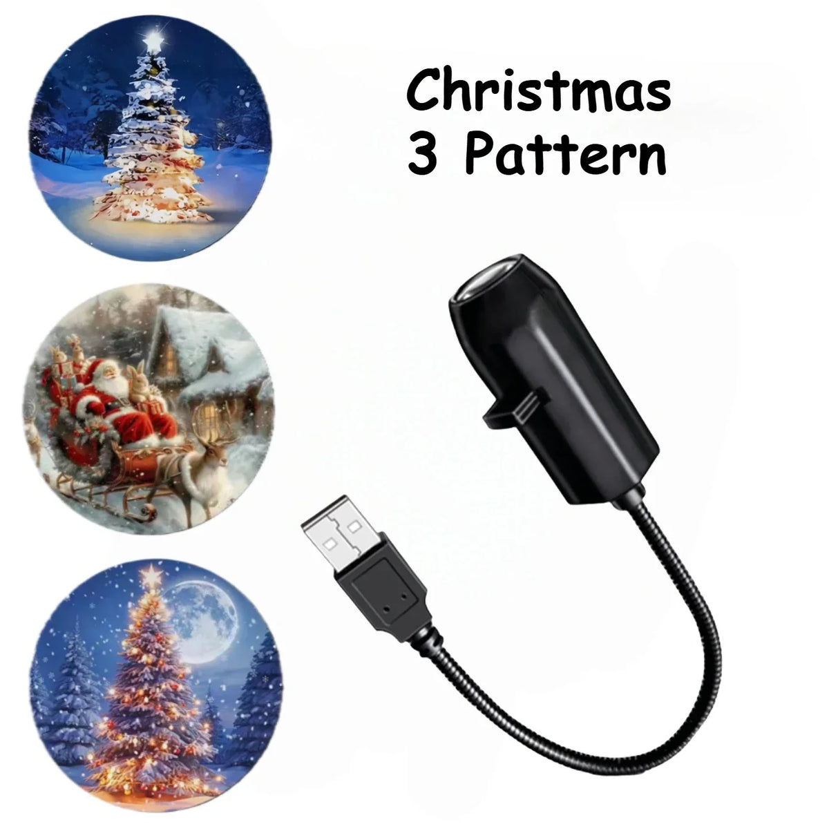 360° Rotatable Christmas LED Night Light with Interchangeable Palm Prints & Faces-USB-Powered Halloween Decor for Ceiling & Wall
