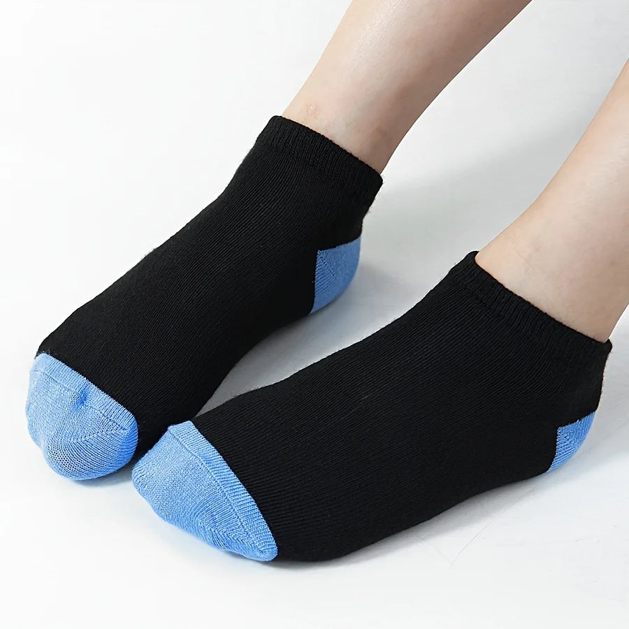 30 pairs of colorful children's socks for ages 1-14, casual and simple, with great elasticity, comfortable and durable