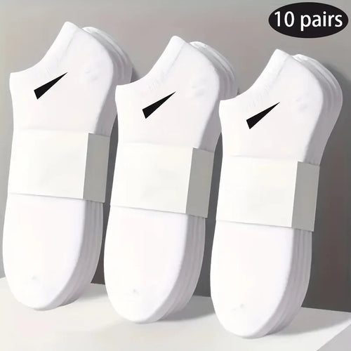 10/20 Pairs Men Women's Low-Cut Ankle Socks - Soft Lightweight Breathable No-Show Athletic Socks for Sports & Casual Wear, Soli