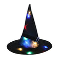 Halloween LED Luminous Witch Hat Glowing Witches Hat for Halloween Party Outdoor Yard Decor Glow In Dark Halloween Props Cosplay