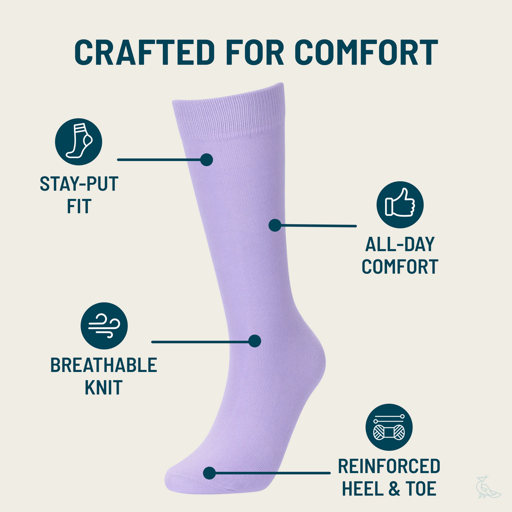 Solid Lilac Socks