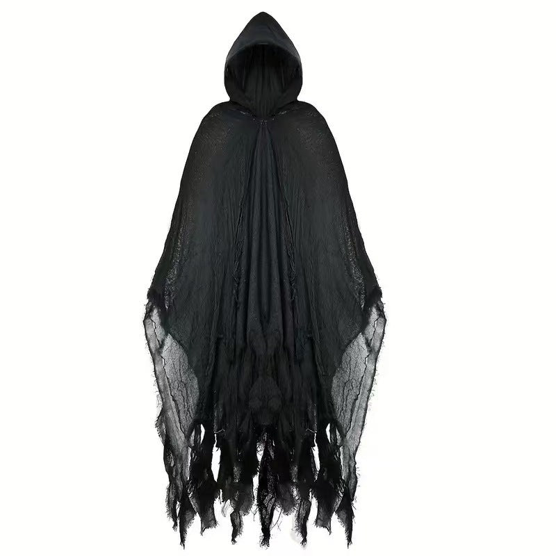 Halloween Witch Cloak Skull-patterned Clothes Death Costume Props