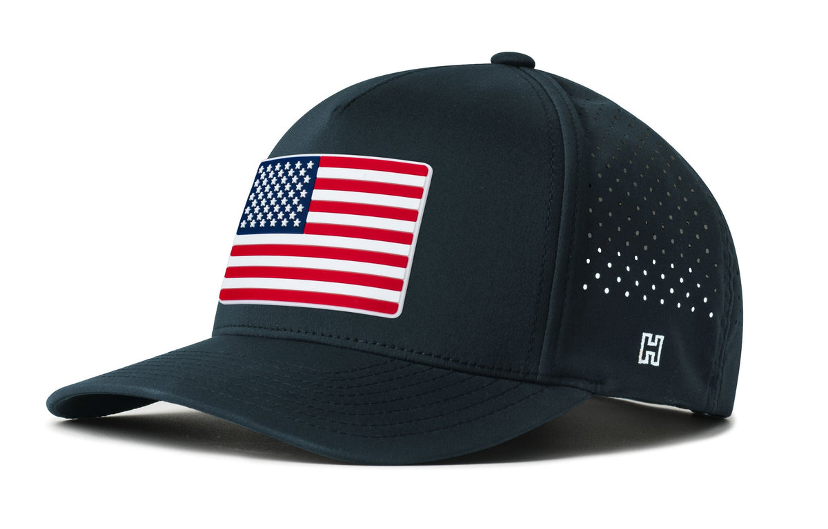 American Flag Performance 5-Panel Hat  |  USA Flexfit Snapback