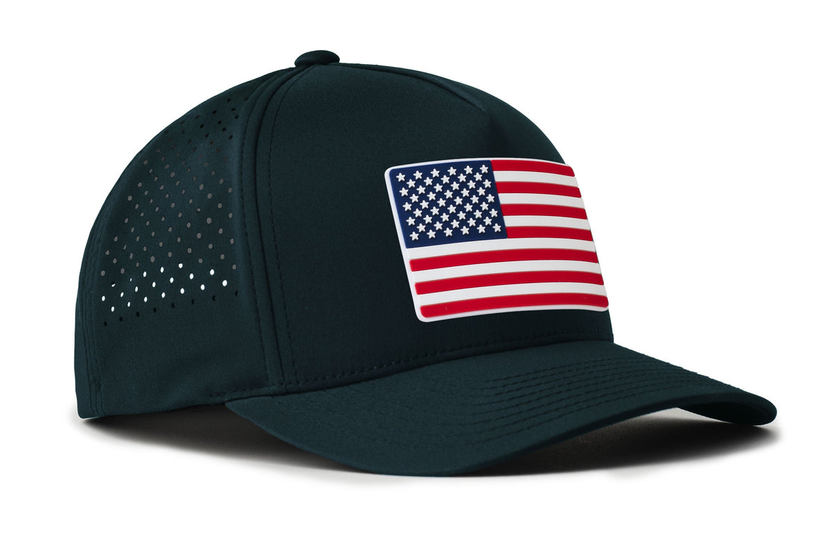 American Flag Performance 5-Panel Hat  |  USA Flexfit Snapback