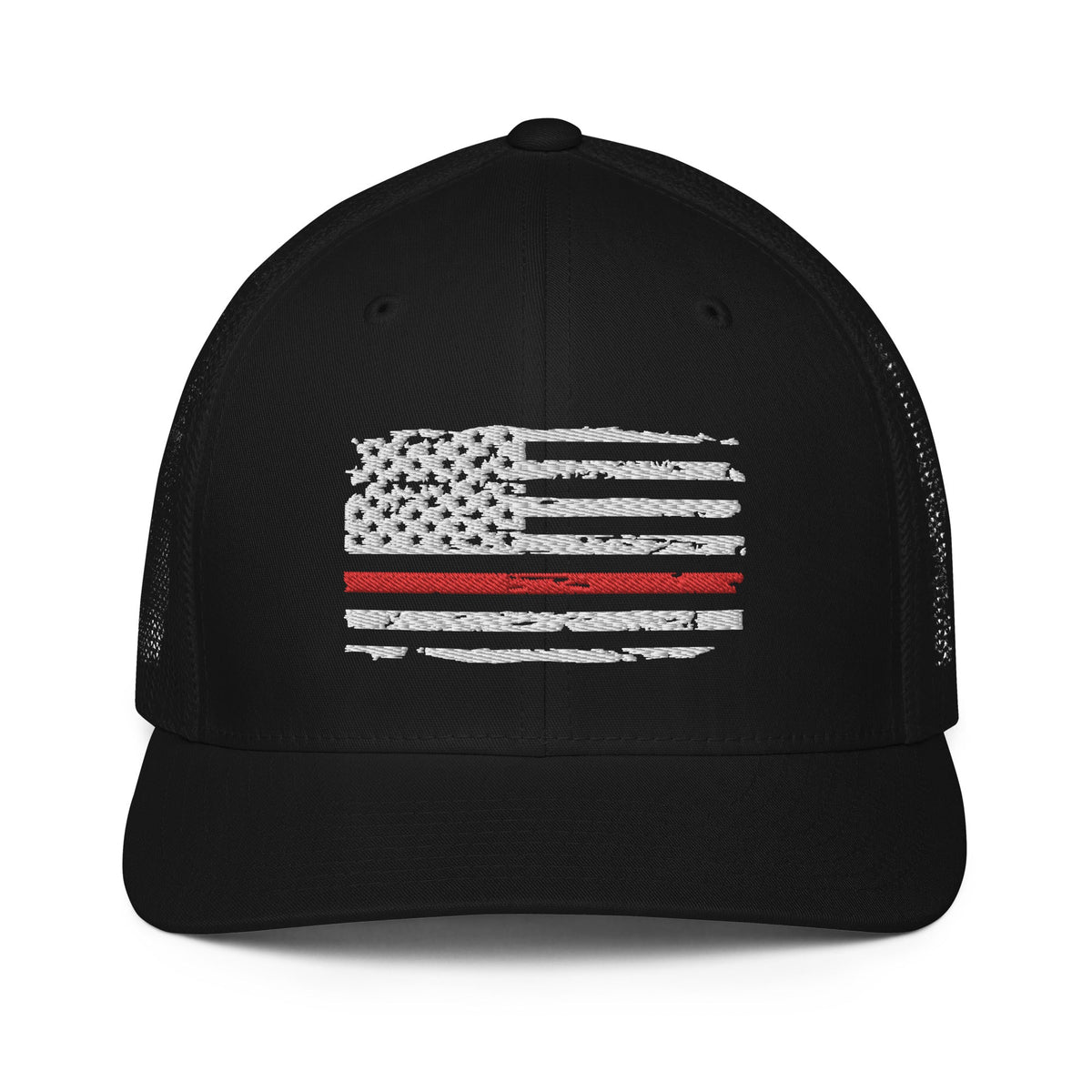 Thin Red Line USA Flag Mesh Back Trucker Hat