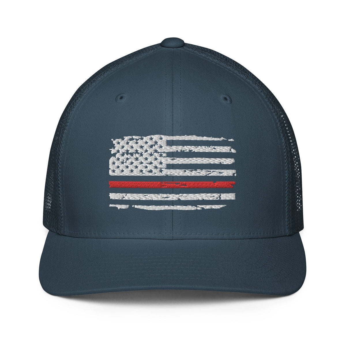 Thin Red Line USA Flag Mesh Back Trucker Hat